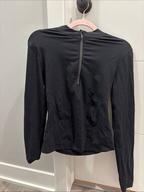 lululemon athletica Black Long Sleeve Top with Back Zip
